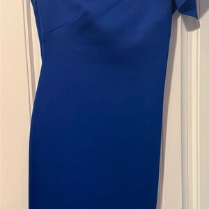 Eliza J One Shoulder Sapphire Dress